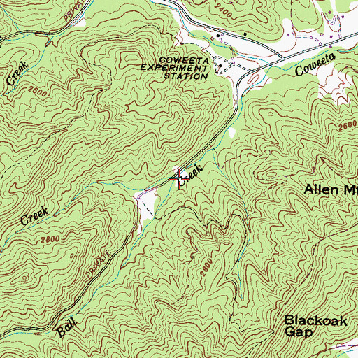 Topographic Map of Henson Creek, NC