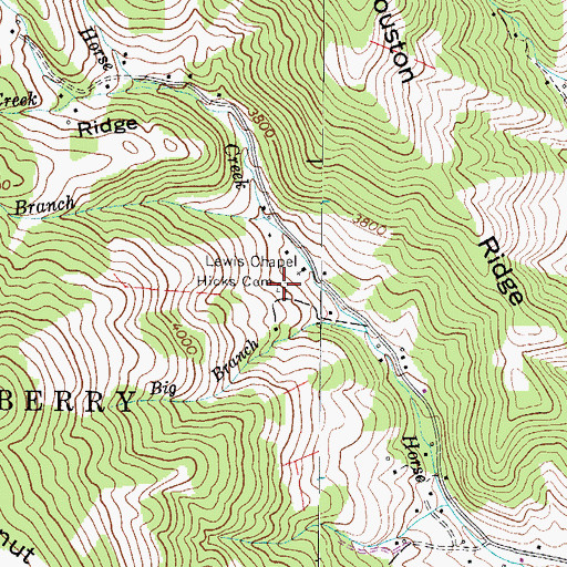 Topographic Map of Hicks Cemetery, NC