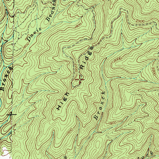 Topographic Map of High Ridge, NC