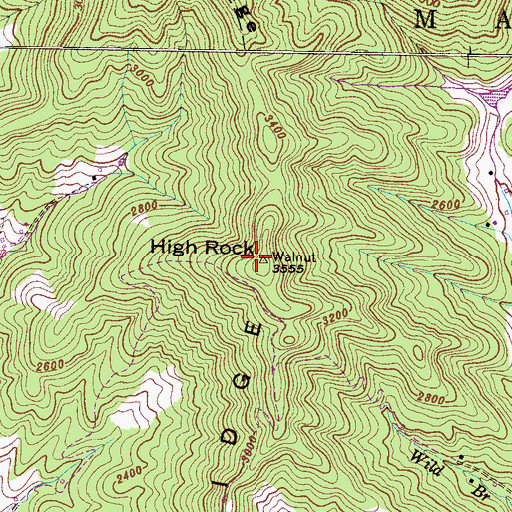 Topographic Map of High Rock, NC