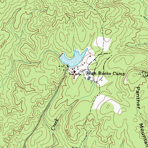 Topographic Map of High Rocks Camp, NC