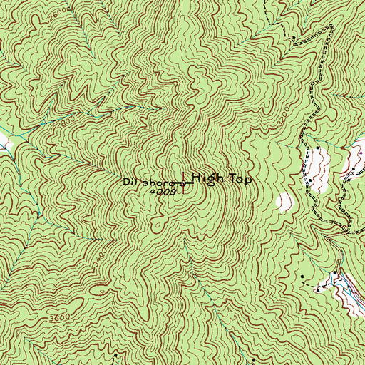 Topographic Map of High Top, NC