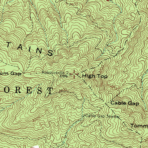 Topographic Map of High Top, NC
