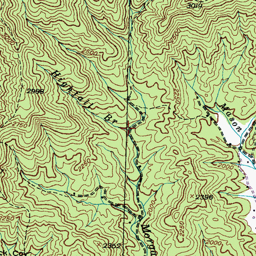 Topographic Map of Highfall Branch, NC