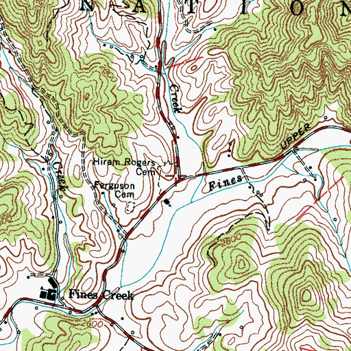 Topographic Map of Hiram Rogers Cemetery, NC
