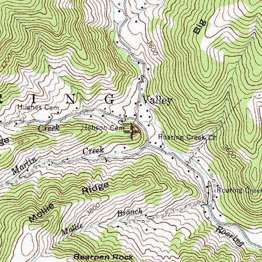Topographic Map of Hobson Cemetery, NC