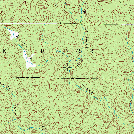 Topographic Map of Hog Camp Branch, NC