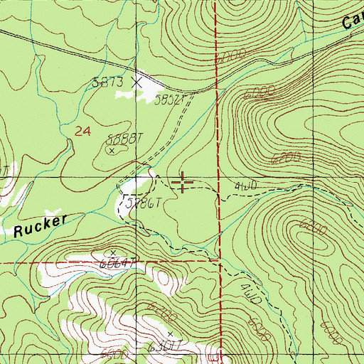 Topographic Map of Red Rock Canyon, AZ