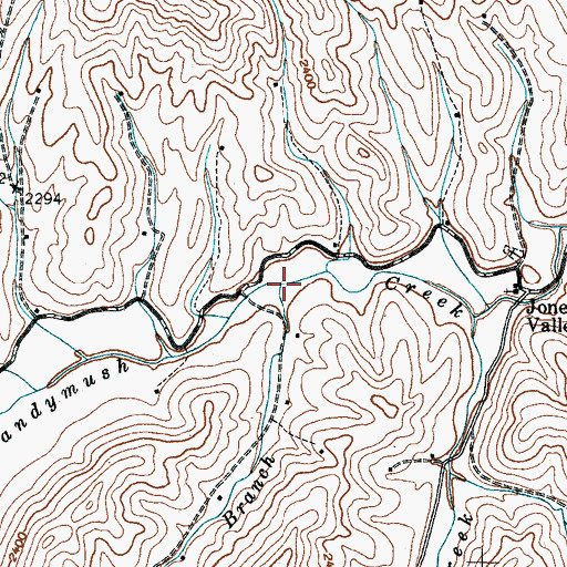 Topographic Map of Hogeye Branch, NC