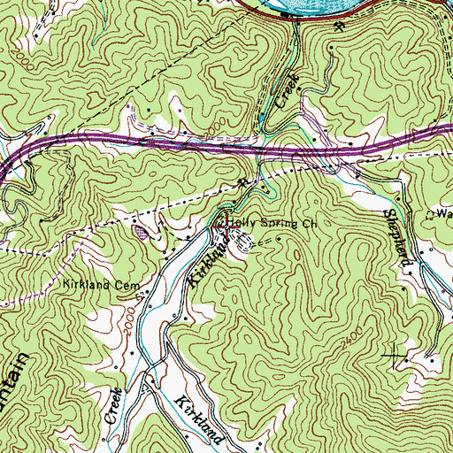 Topographic Map of Holly Spring Church, NC