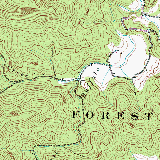 Topographic Map of Hooper Mill Creek, NC