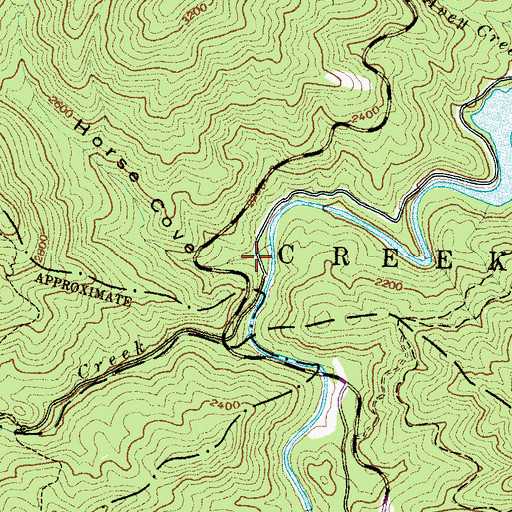 Topographic Map of Horse Cove, NC
