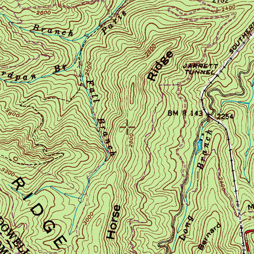 Topographic Map of Horse Ridge, NC