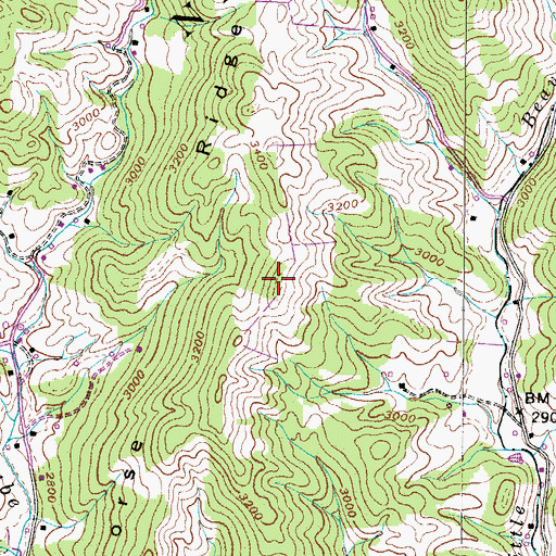 Topographic Map of Horse Ridge, NC