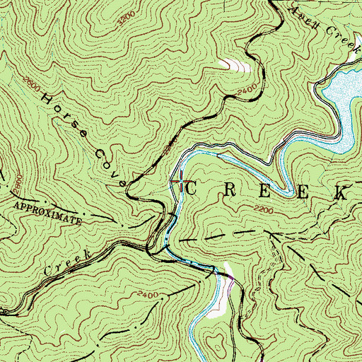 Topographic Map of Horsecove Branch, NC