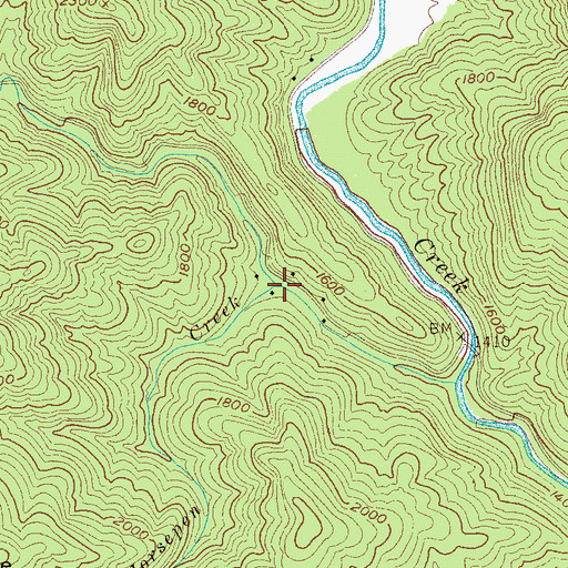 Topographic Map of Horsepen Creek, NC
