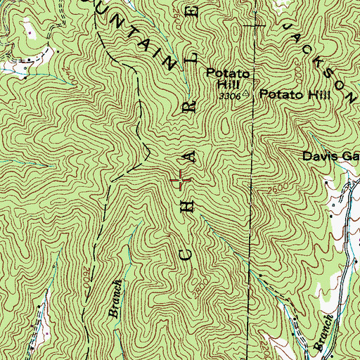 Topographic Map of Horseshoe Ridge, NC
