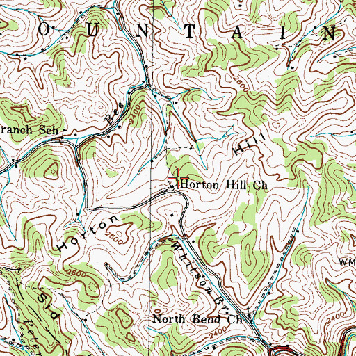Topographic Map of Horton Hill Church, NC