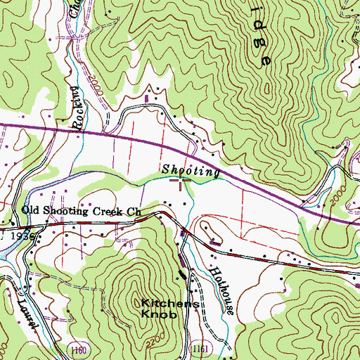 Topographic Map of Hothouse Branch, NC