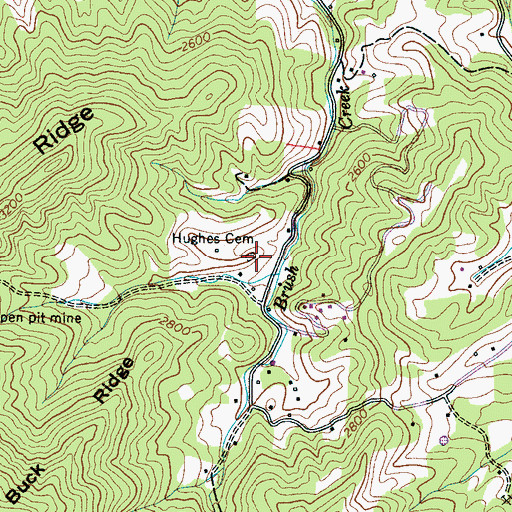 Topographic Map of Hughes Cemetery, NC