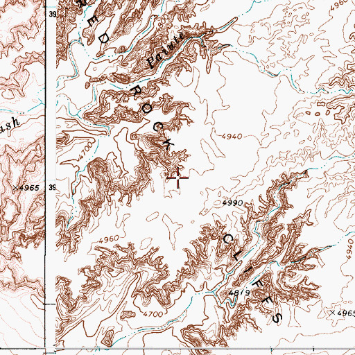 Topographic Map of Red Rock Cliffs, AZ