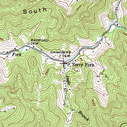 Topographic Map of Ingle Branch, NC