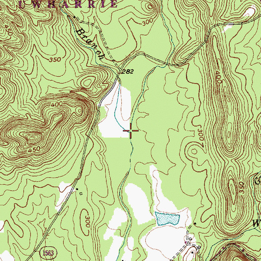 Topographic Map of Ivy Branch, NC