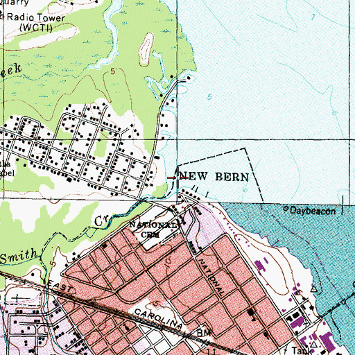 Topographic Map of Jack Smith Creek, NC