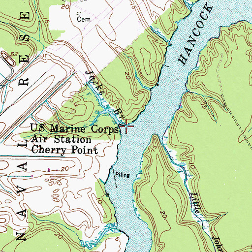 Topographic Map of Jacks Branch, NC