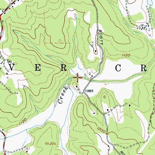 Topographic Map of James Branch, NC