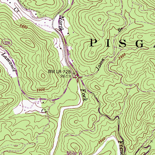 Topographic Map of Jason Branch, NC