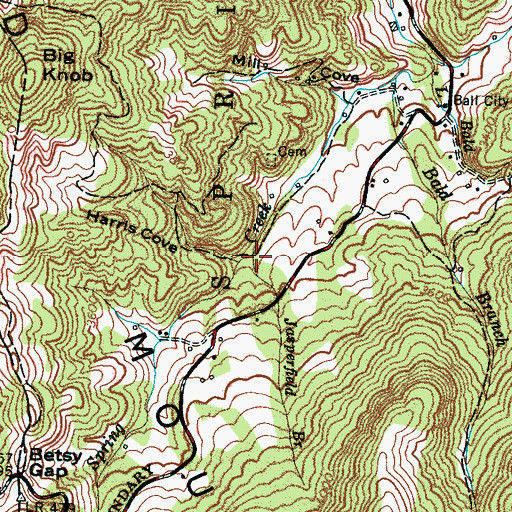Topographic Map of Jasperfield Branch, NC