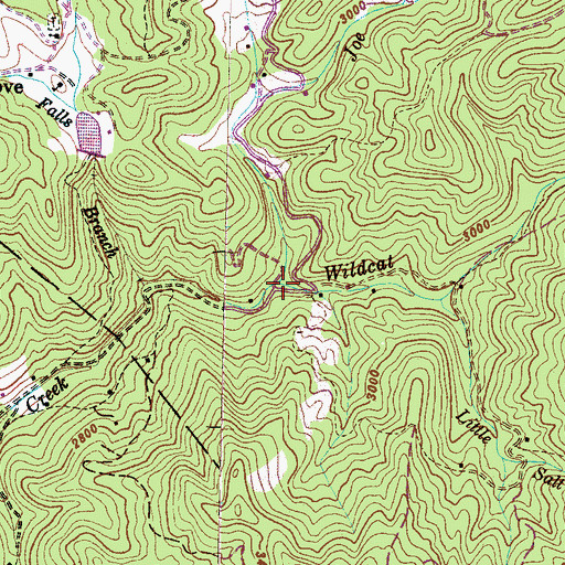 Topographic Map of Joe Creek, NC