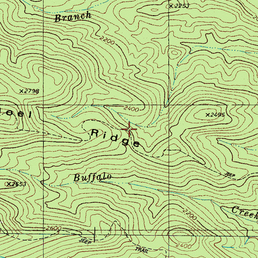 Topographic Map of Joel Ridge, NC