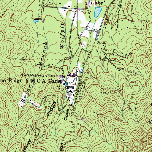 Topographic Map of Johnson Cove, NC