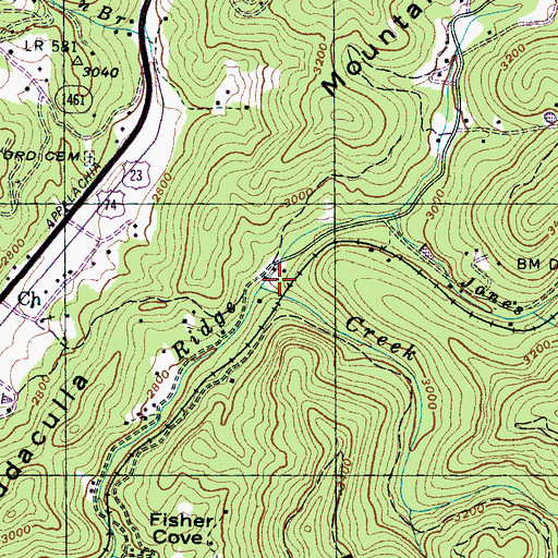 Topographic Map of Jones Creek, NC