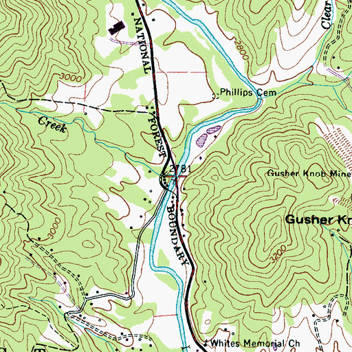 Topographic Map of Jones Creek, NC