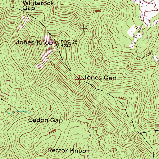 Topographic Map of Jones Gap, NC