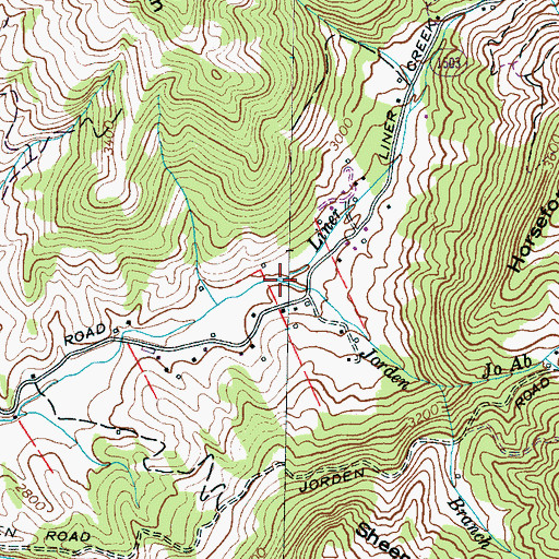 Topographic Map of Jorden Branch, NC