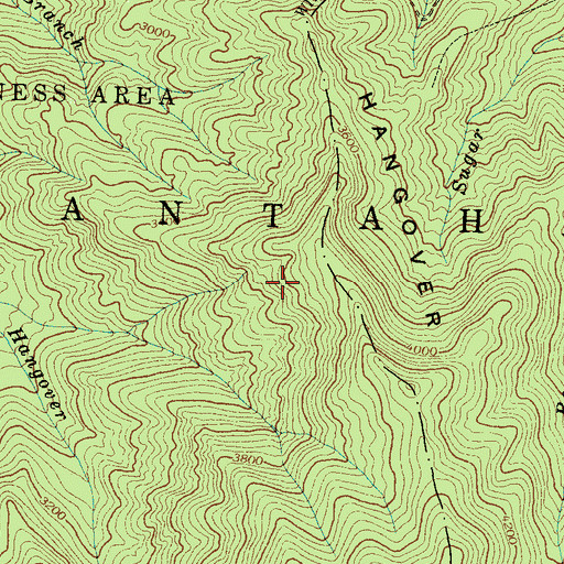 Topographic Map of Joyce Kilmer-Slickrock Wilderness, NC