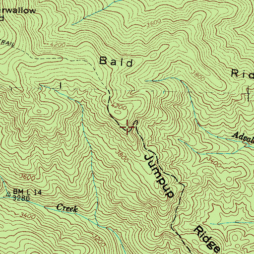 Topographic Map of Jumpup Ridge, NC