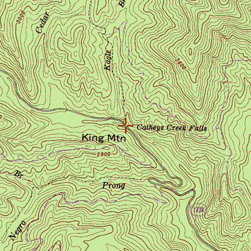 Topographic Map of Kagle Branch, NC