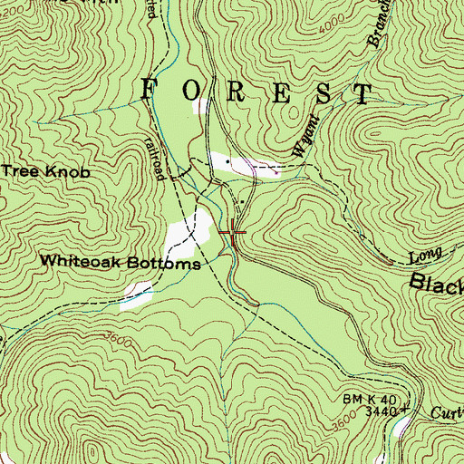 Topographic Map of Kimsey Creek, NC