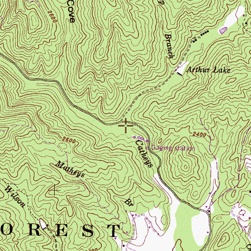 Topographic Map of Kuykendall Creek, NC