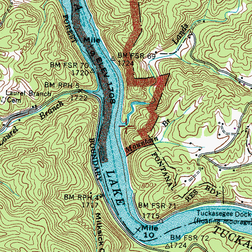 Topographic Map of Lands Creek, NC