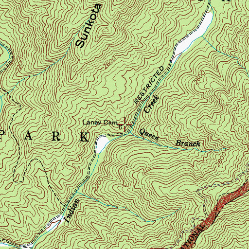 Topographic Map of Laney Cemetery, NC