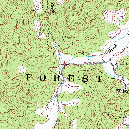 Topographic Map of Laurel Creek, NC