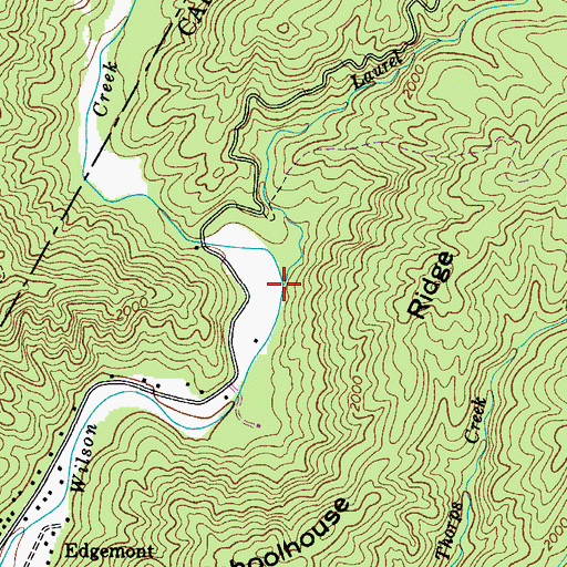 Topographic Map of Laurel Creek, NC