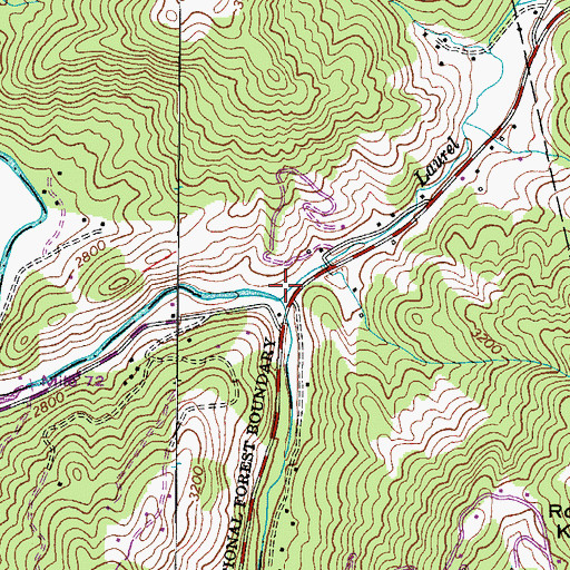 Topographic Map of Laurel Fork, NC