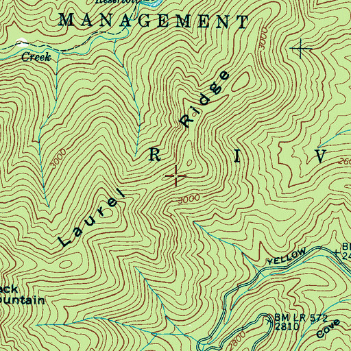 Topographic Map of Laurel Ridge, NC